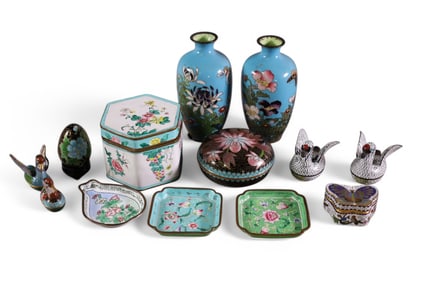 COLLECTION OF CLOISONNE