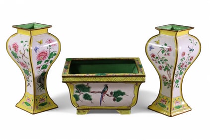 3 PIECES OF CHINESE ENAMEL