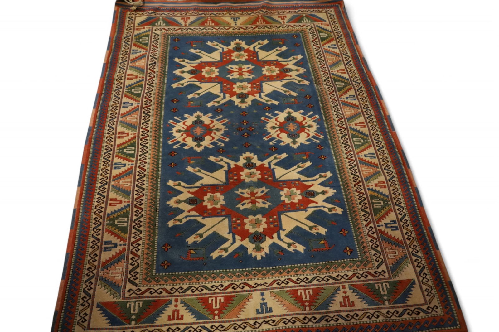 APPROX 4' 9" x 6' 6" HANDMADE WOOL RUG (1 of 4)