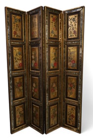 LARGE MIRRORED & PAINTED ROOM DIVIDER