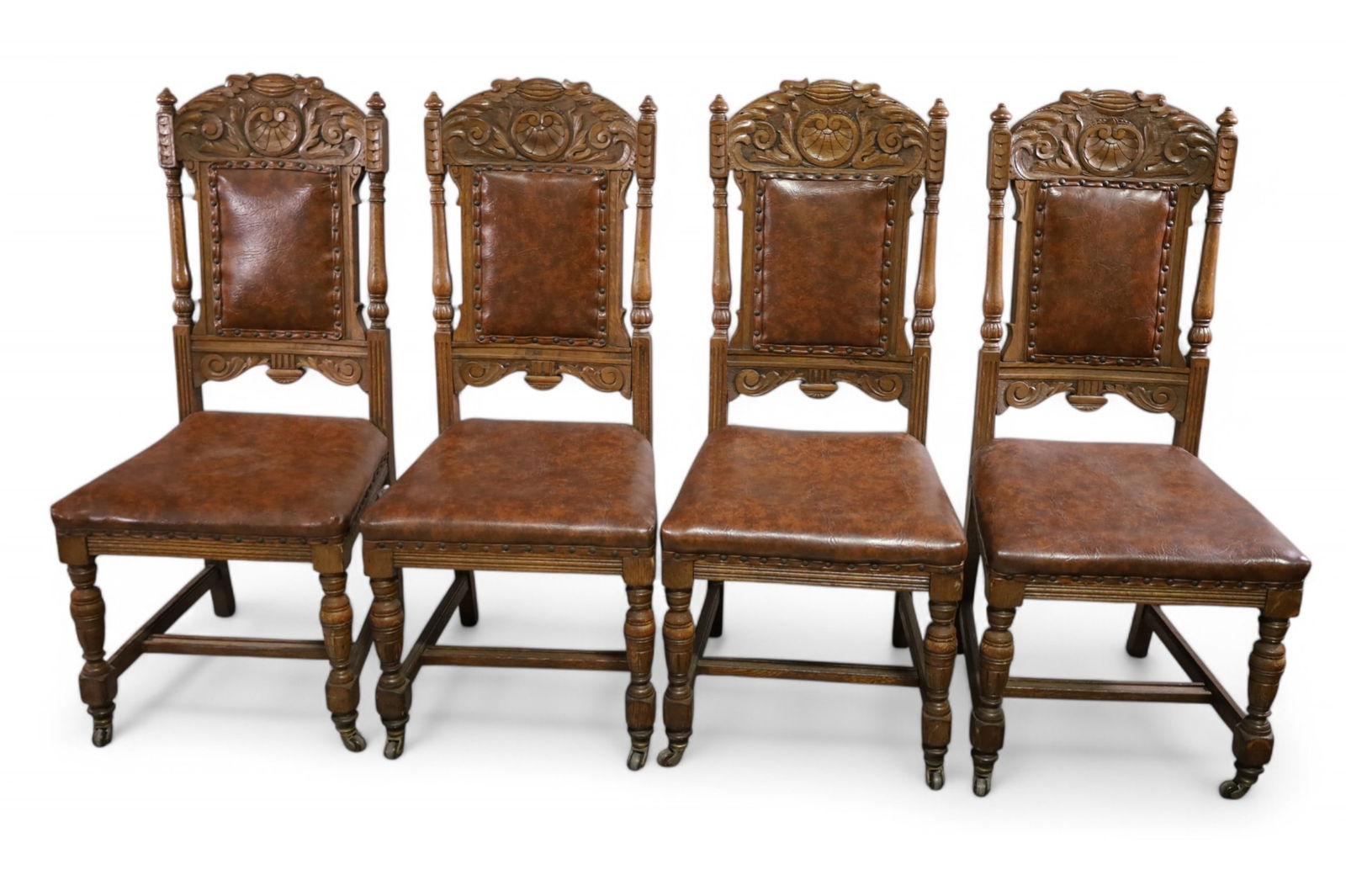 SET OF 4 TALL BACK DINING CHAIRS (1 of 4)