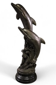 OVER 5 FOOT TALL DOLPHIN SCULPTURE