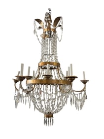 LARGE CRYSTAL CHANDELIER