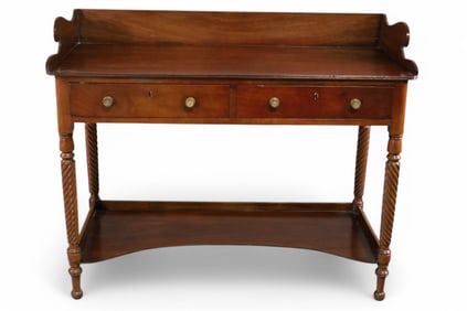 19th CENTURY MAHOGANY WASHSTAND