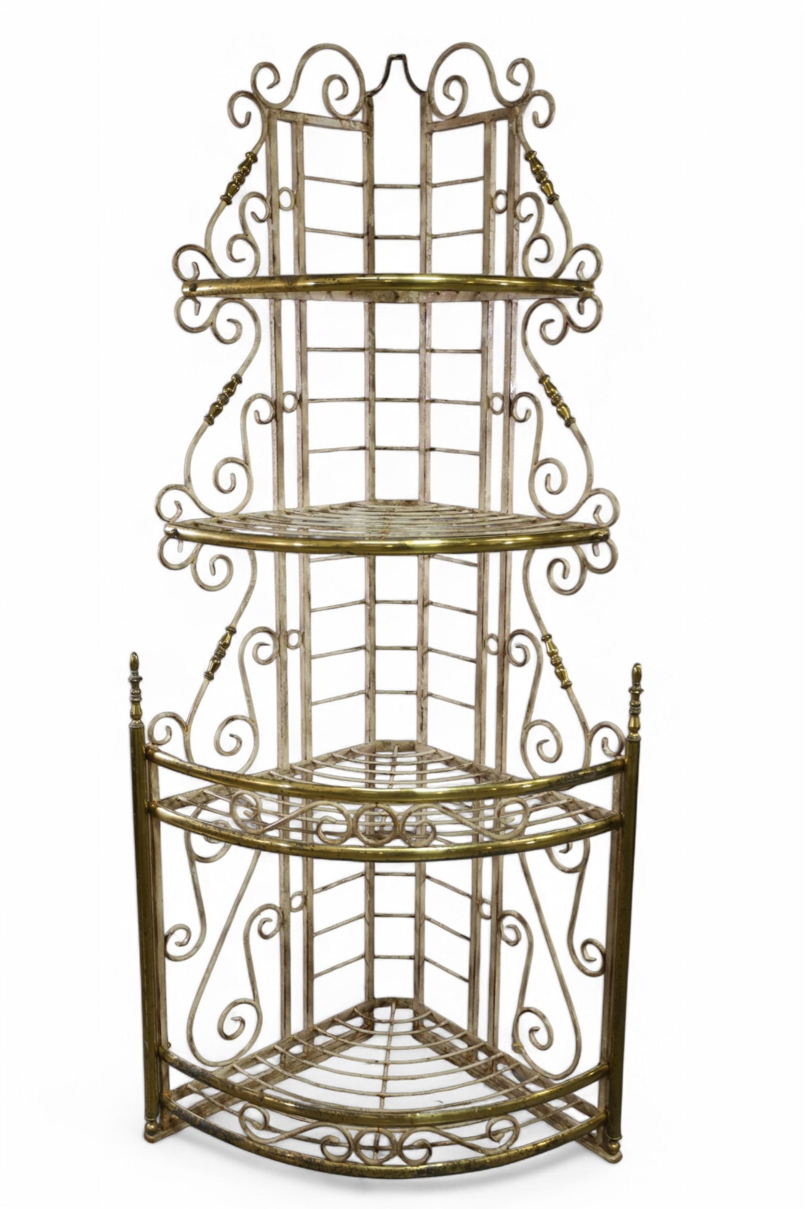 PAINTED FINISH IRON CORNER BAKER'S RACK (1 of 3)