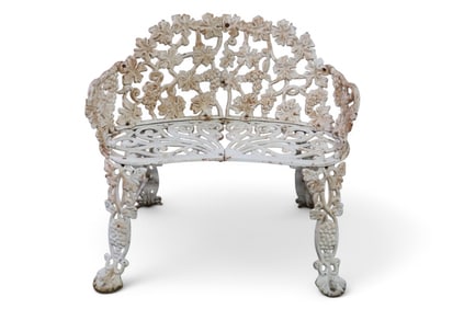 ANTIQUE IRON GARDEN BENCH