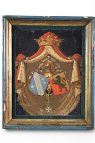 19TH CENTURY CREST PAINTING