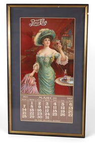 PEPSI COLA FRAMED ADVERTISING CALENDAR
