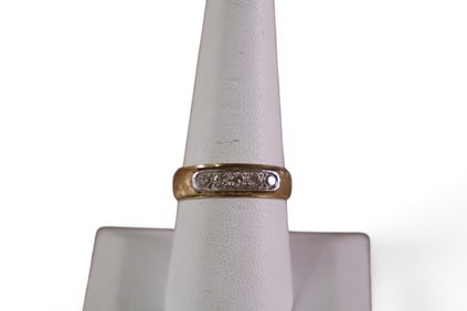 14k BI COLORED GOLD & DIAMOND RING