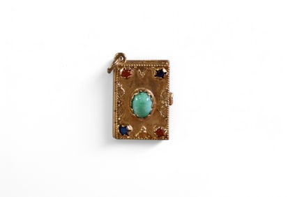 14k GOLD BOOK CHARM