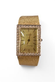 GENEVE 14k BI COLORED GOLD & DIAMOND WRISTWATCH