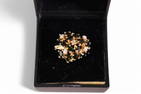 14k GOLD, SAPPHIRE & DIAMOND RING