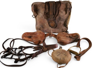 COLLECTION OF SADDLE PARTS