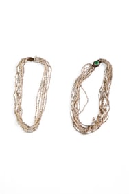 2 PEARL NECKLACES