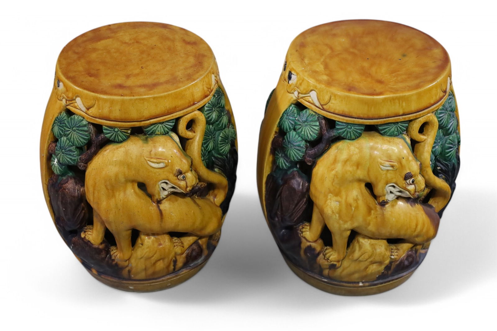 PAIR OF CHINESE GARDEN SEATS (1 of 3)