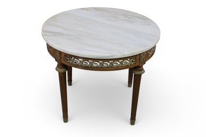 MARBLE TOP SIDE TABLE