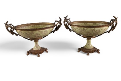 PAIR OF FRENCH STYLE COMPOTES