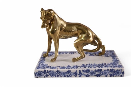 BRONZE DOG FIGURE