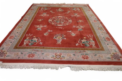 APPROX 9' 1" x 12' 2" CHINESE WOOL RUG