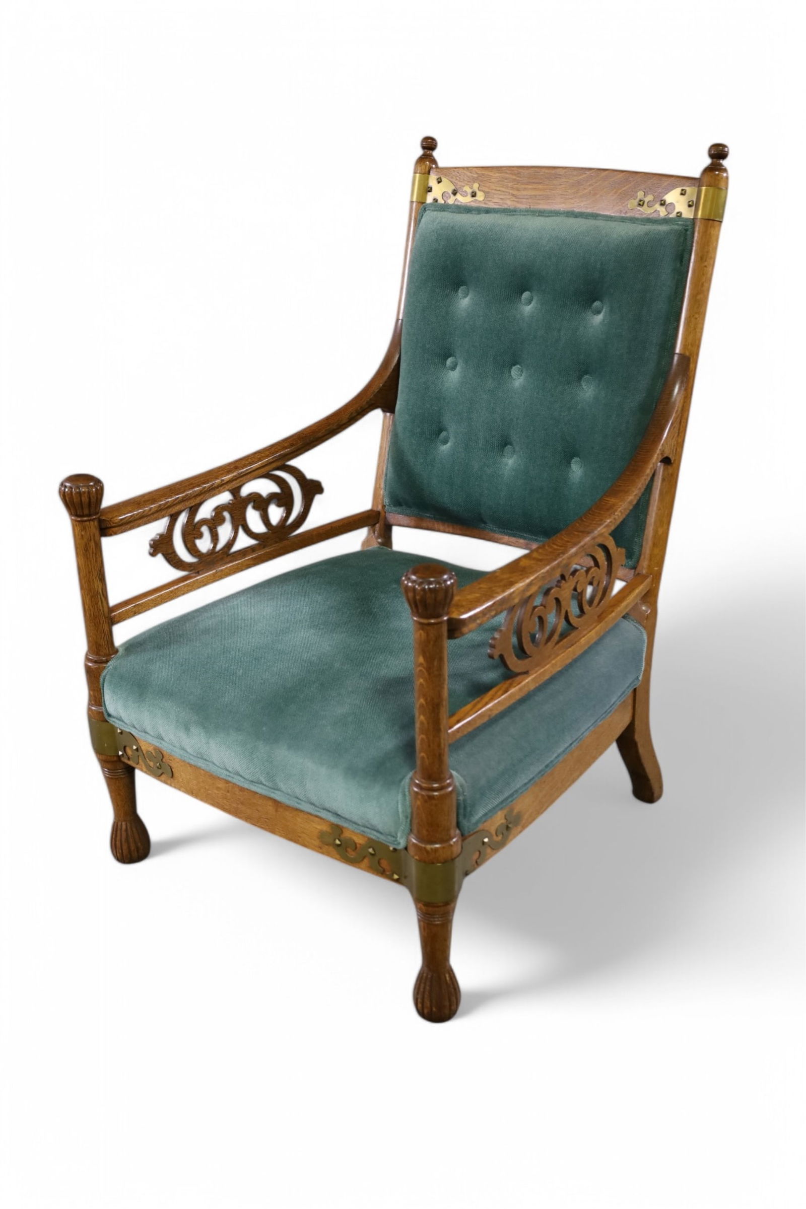 AMERICAN OAK PARLOR CHAIR (1 of 4)