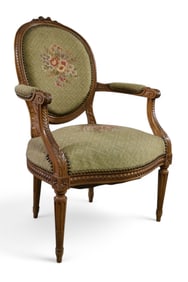 FRENCH STYLE NEEDLEPOINT CHAIR