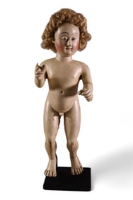 19TH CENTURY WOODEN DOLL OR SANTOS