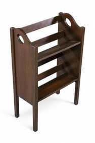ARTS & CRAFTS OAK  BOOK RACK