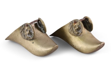 PAIR OF BRASS STIRRUPS