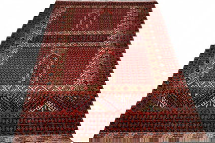 APPROX 6' 8" x 5' HANDMADE WOOL RUG
