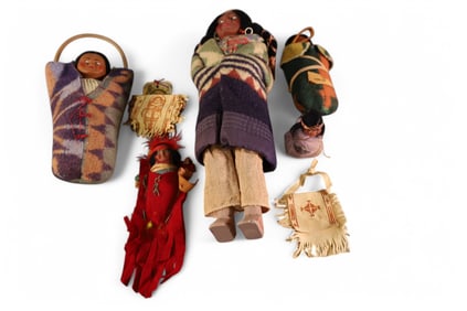5 SKOOKUM DOLLS