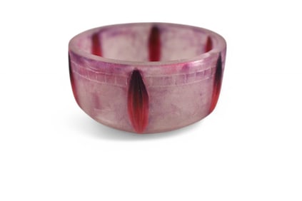 FRENCH ART GLASS LOW BOWL