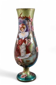 FRENCH ENAMEL VASE