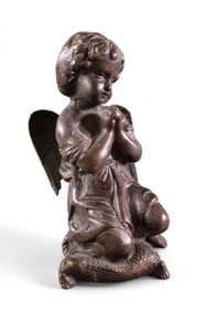BRONZE CHERUB FIGURE