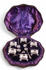 6 STERLING SALTS IN CASE