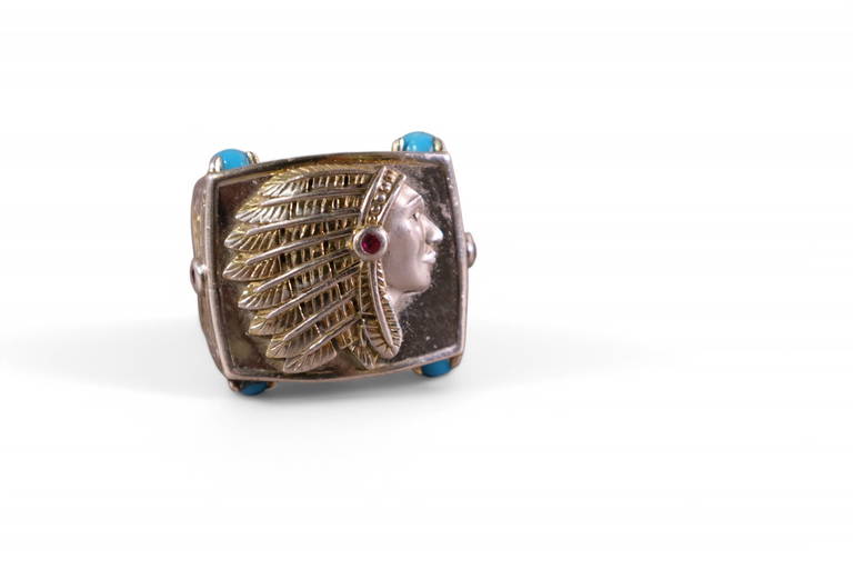 Unbelievable San Felipe Signed 8 Turquoise Sterling Silver Gekko Huge Ring Unbelievable San Felipe Signed 8 Turquoise Sterling Silver Gekko Huge Ring