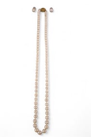 PEARL NECKLACE & EARRINGS