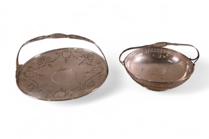 2 STERLING SILVER BASKETS