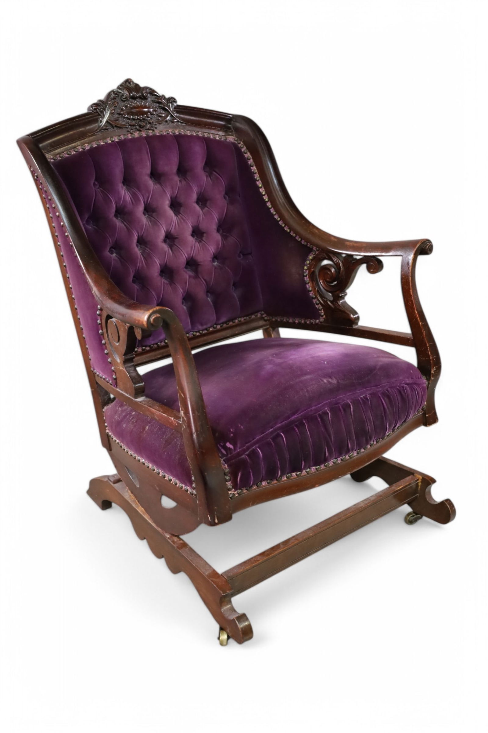 VICTORIAN PLATFORM ROCKER (AS IS) (1 of 3)