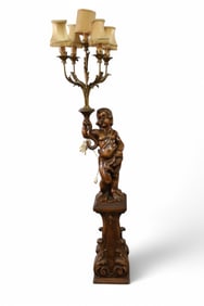 CARVED PUTTI FORM FLOOR LAMP