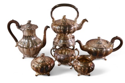 5 PIECE SILVERPLATED TEA SET