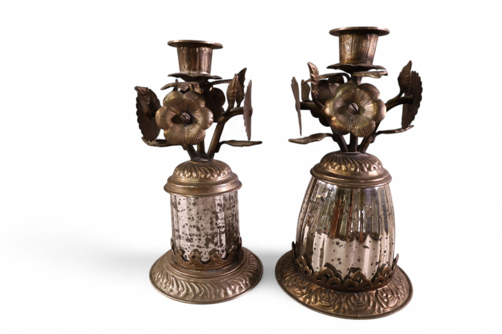 2 FLORAL CANDLESTICKS (1 of 3)