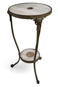 ONYX & METAL SIDE TABLE
