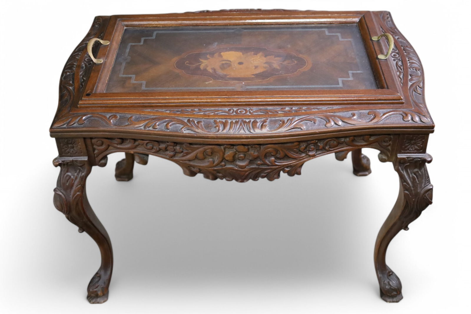 1920'S INLAID TRAY TOP TABLE (1 of 3)