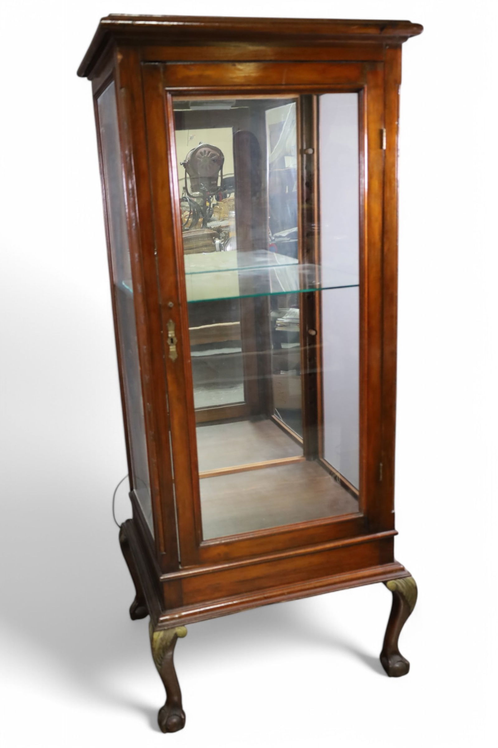 ANTIQUE SINGLE DOOR CURIO (1 of 2)