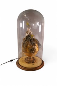 VICTORIAN ONYX LADY LAMP