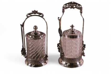 2 PICKLE CASTORS