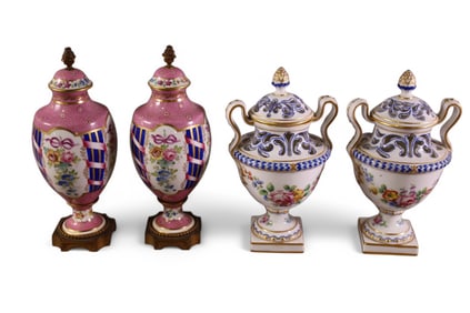 2 PAIRS OF PORCELAIN VASES