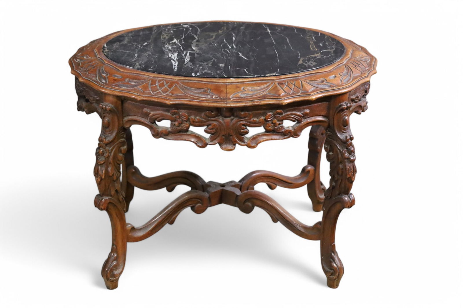 1920'S MARBLE TOP SIDE TABLE (1 of 2)