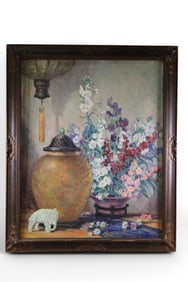 LARGE STILL LIFE OIL PAINTING