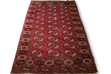 APPROX 7' 9" x 5' 1" HANDMADE WOOL RUG